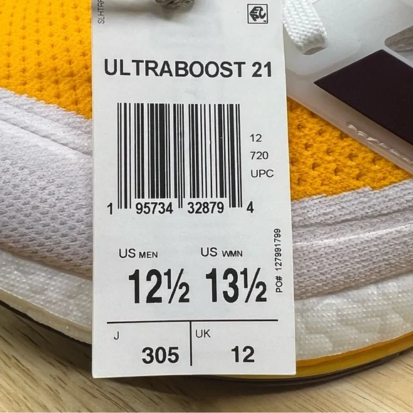 Adidas Ultraboost 21 Mens NCAA Arizona State Sun Devils ASU Men’s 12.5 - Picture 10 of 10